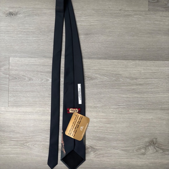 VINTAGE Star Wars Mens Neck Tie  Black Obi Wan Kenobi Ralph Marlin Phantom NWT - Picture 6 of 10